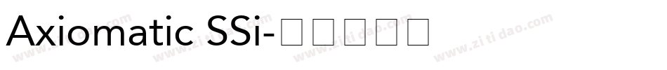 Axiomatic SSi字体转换